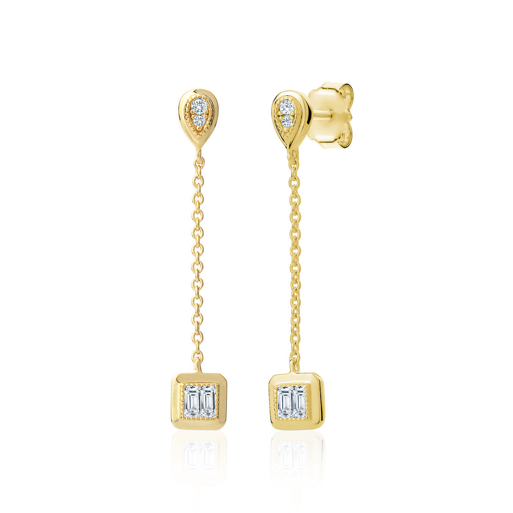 BOUCLE D’OREILLE GOUTTE DE SATIN