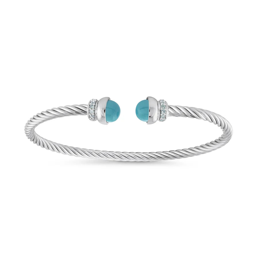 BRACELET TURQUOISE TWIST BLANC