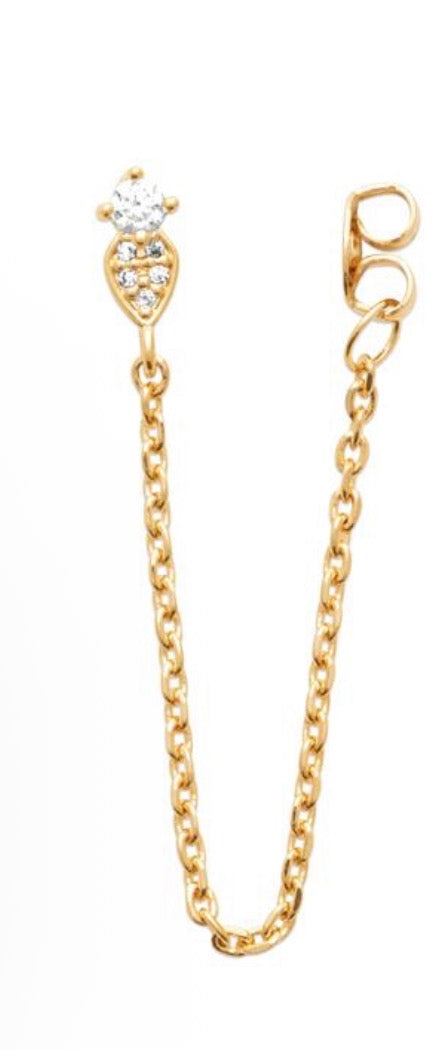 Boucle d’oreille lien précieux