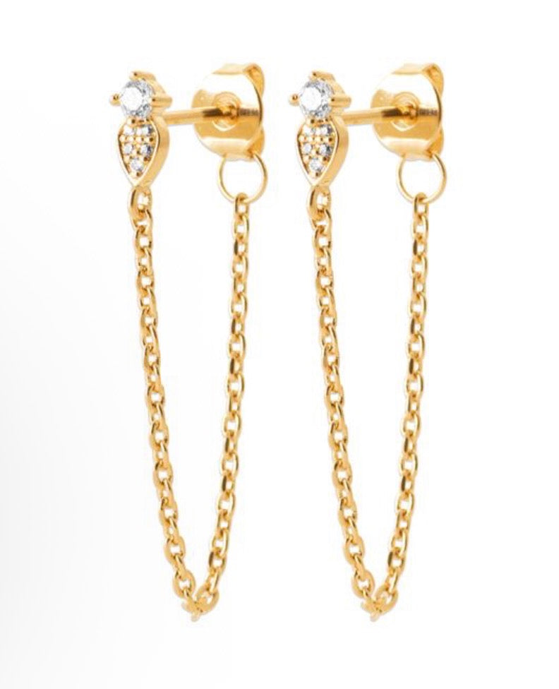Boucle d’oreille lien précieux