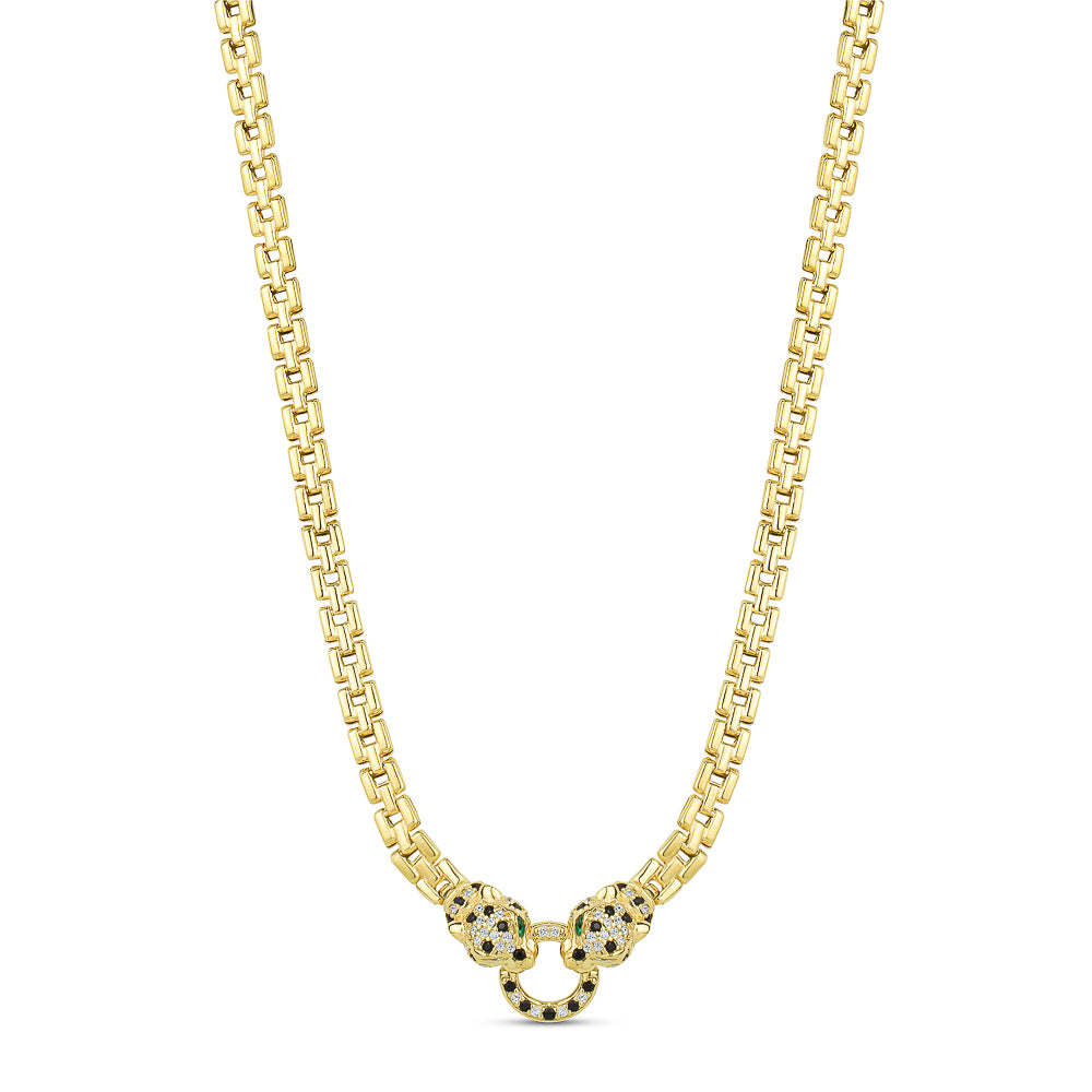 COLLIER DOUBLE LÉOPARD