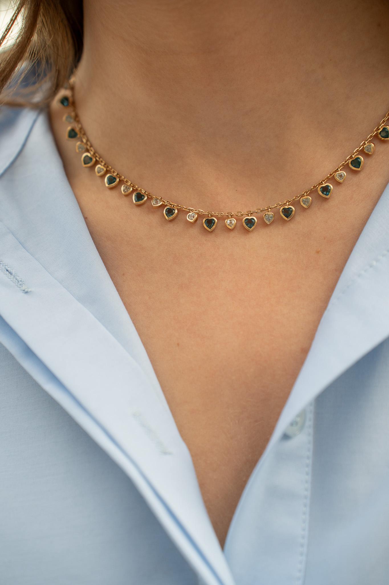 COLLIER MULTI CŒUR TOPAZ
