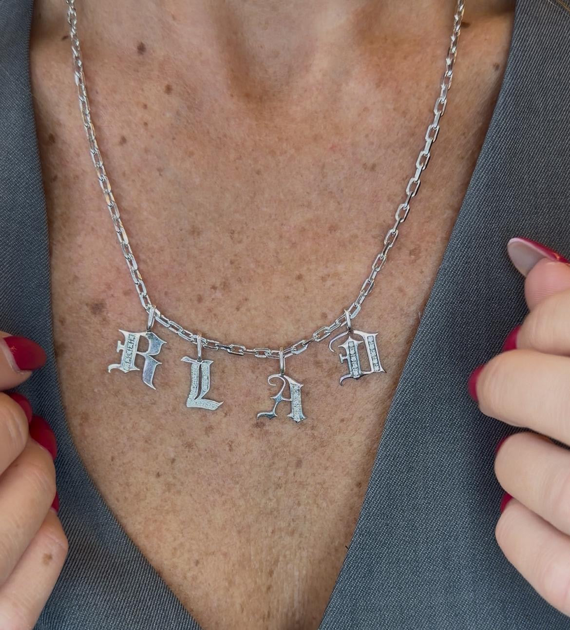 LETTRE GOTHIQUE EN ARGENT 925