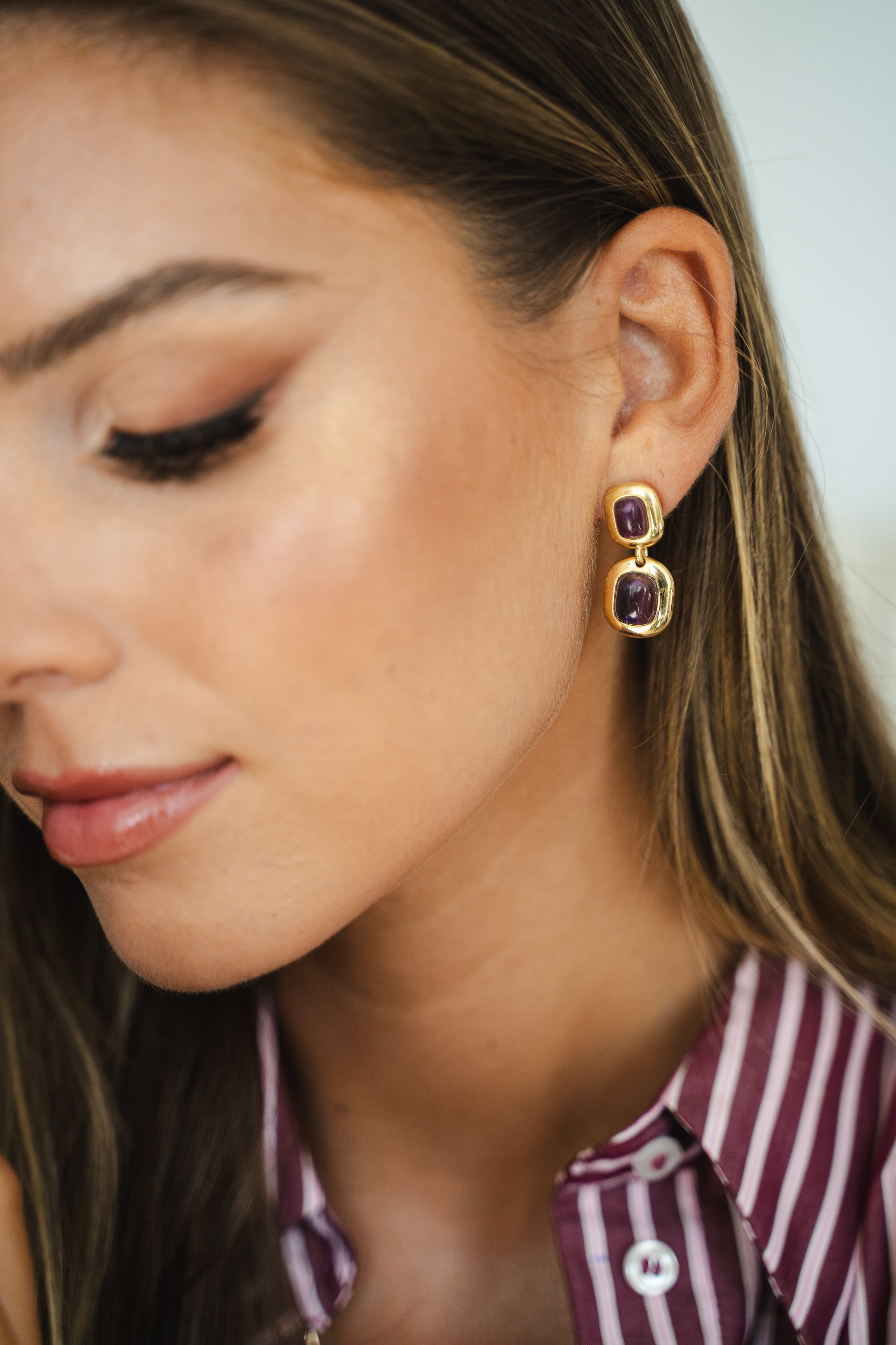 BOUCLE D'OREILLE DOUBLE LUNA