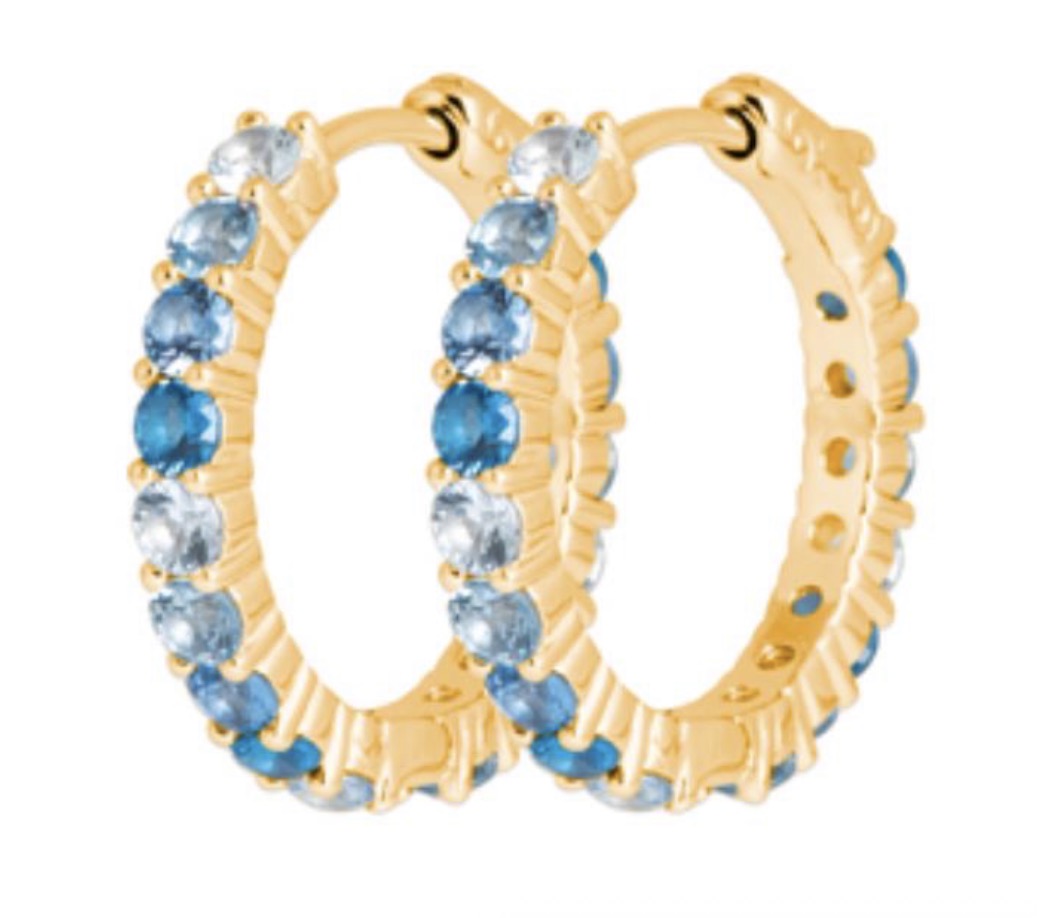 Boucles d’oreilles Ariel bleue