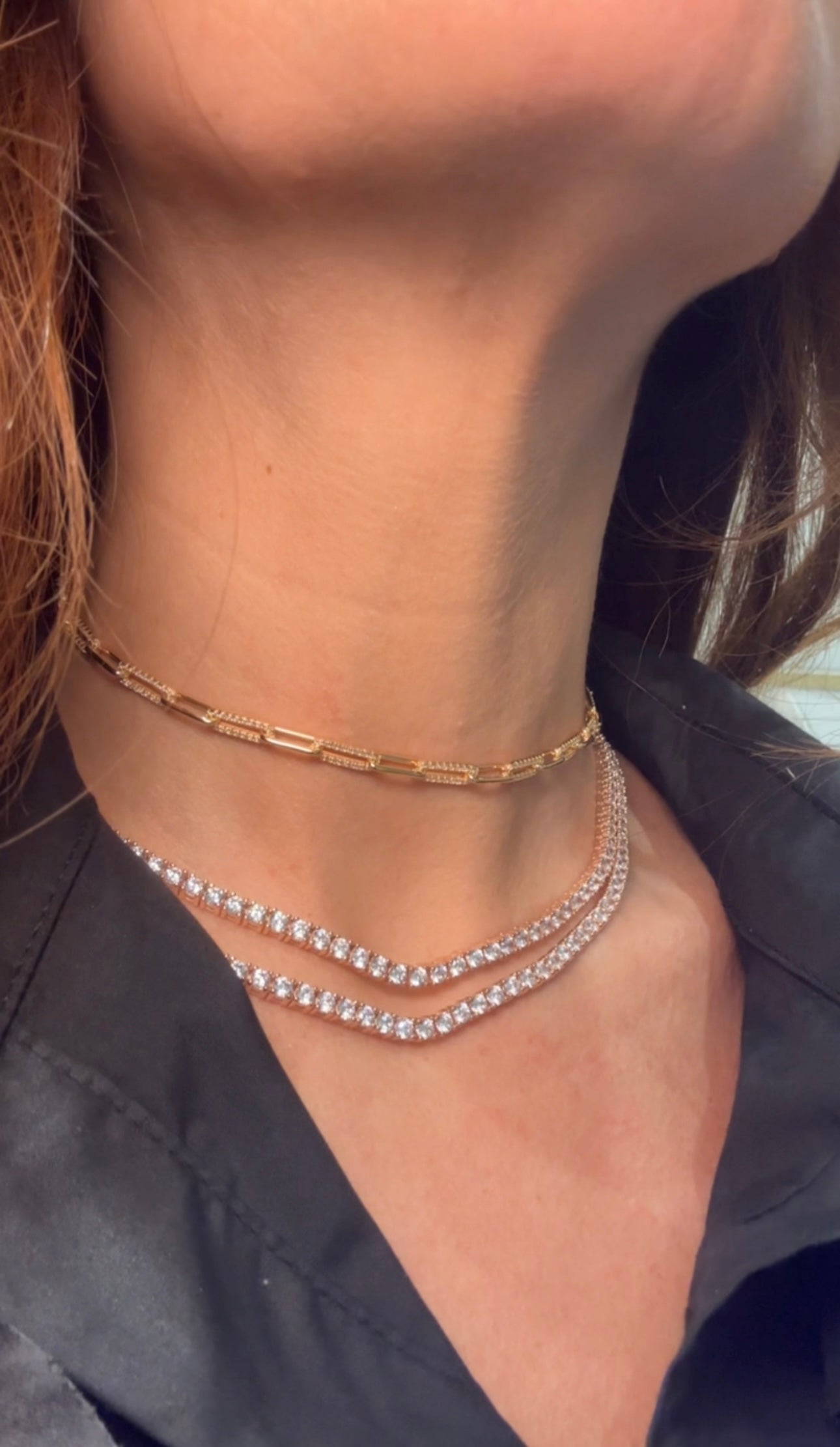 COLLIER CHAINE ET DIAMANT INFINI
