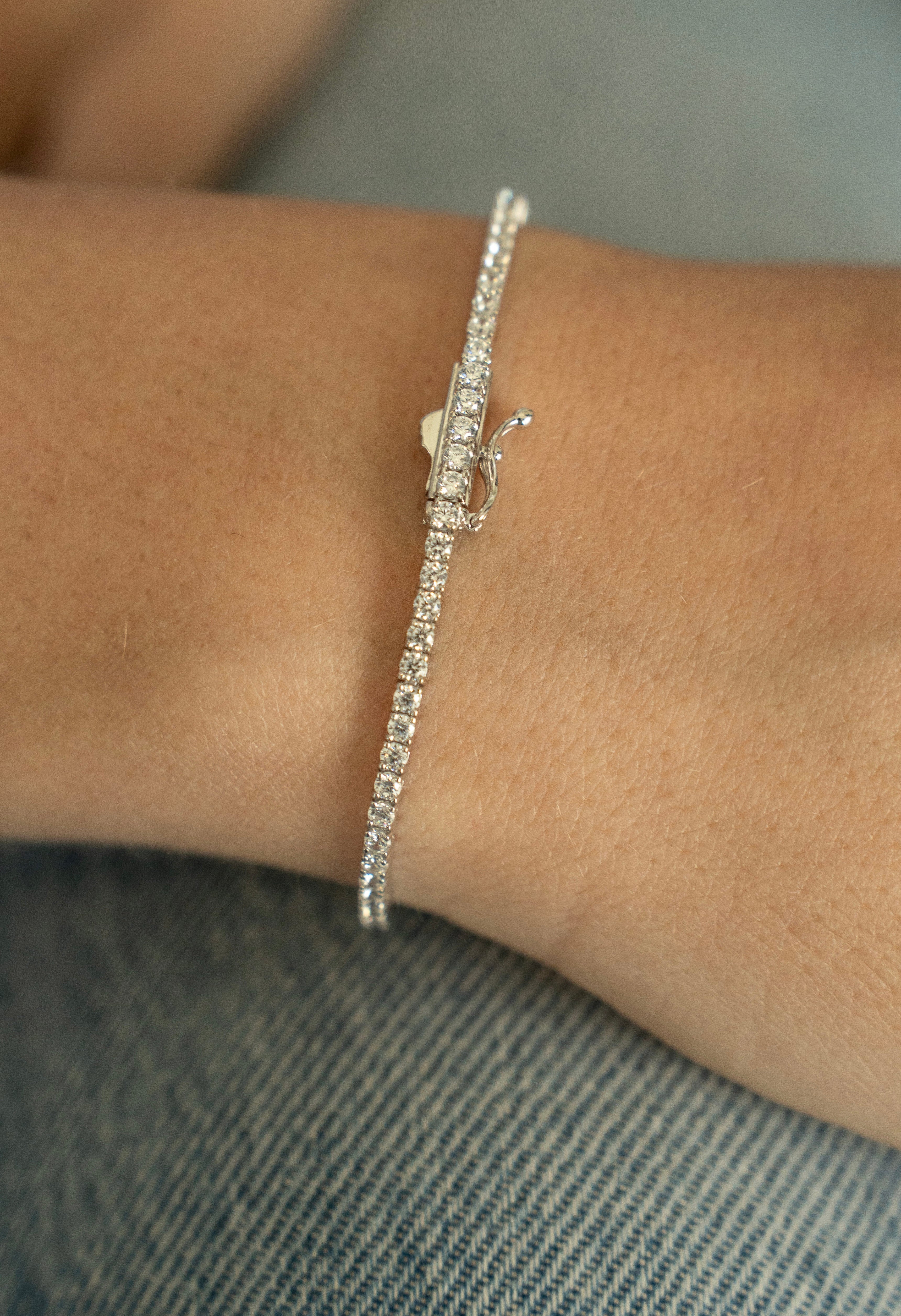BRACELET RIVIÈRE FINE 2MM JAUNE