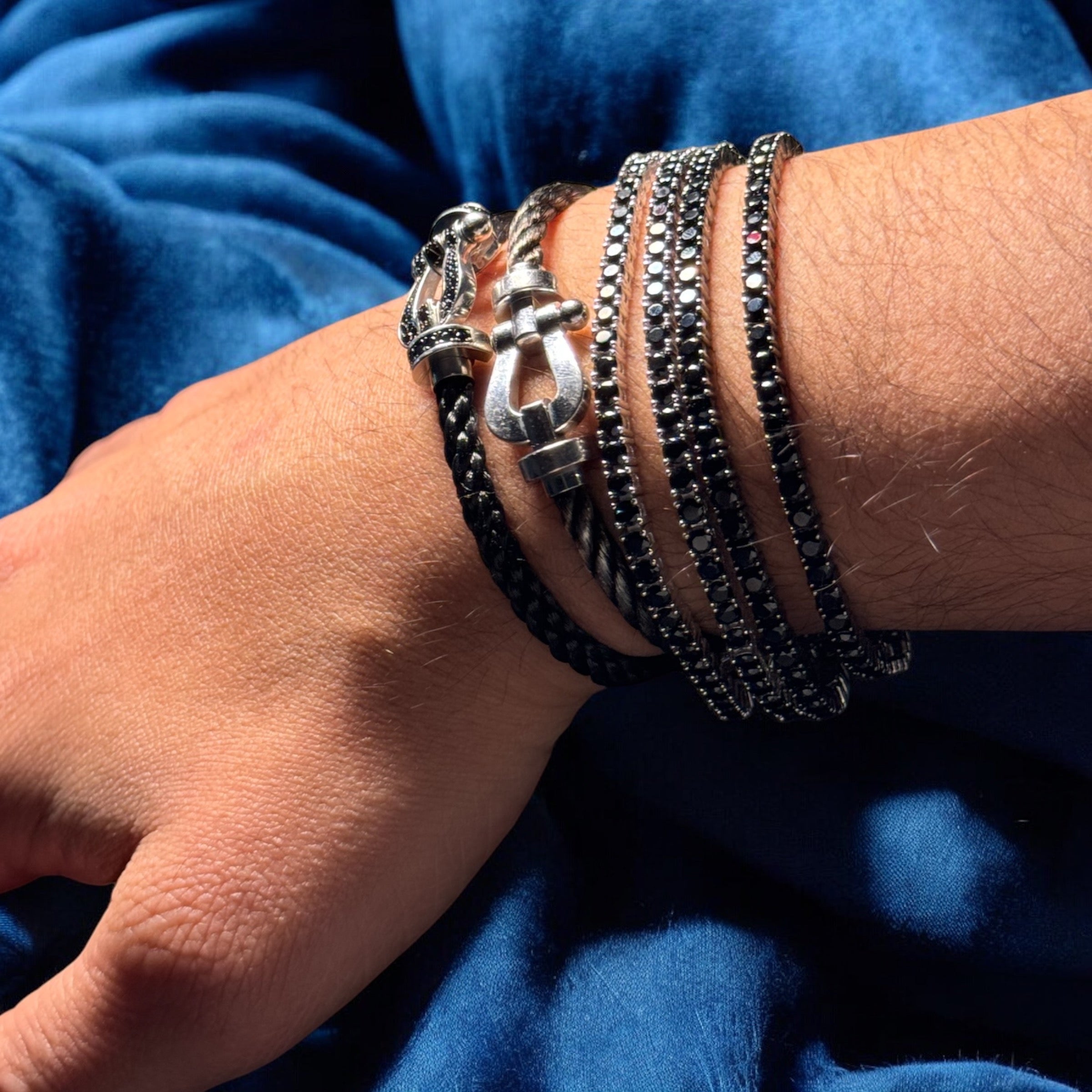 RIVIÈRE DIAMANTS NOIR SUR NOIR 3MM
