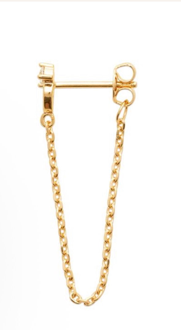 Boucle d’oreille lien précieux
