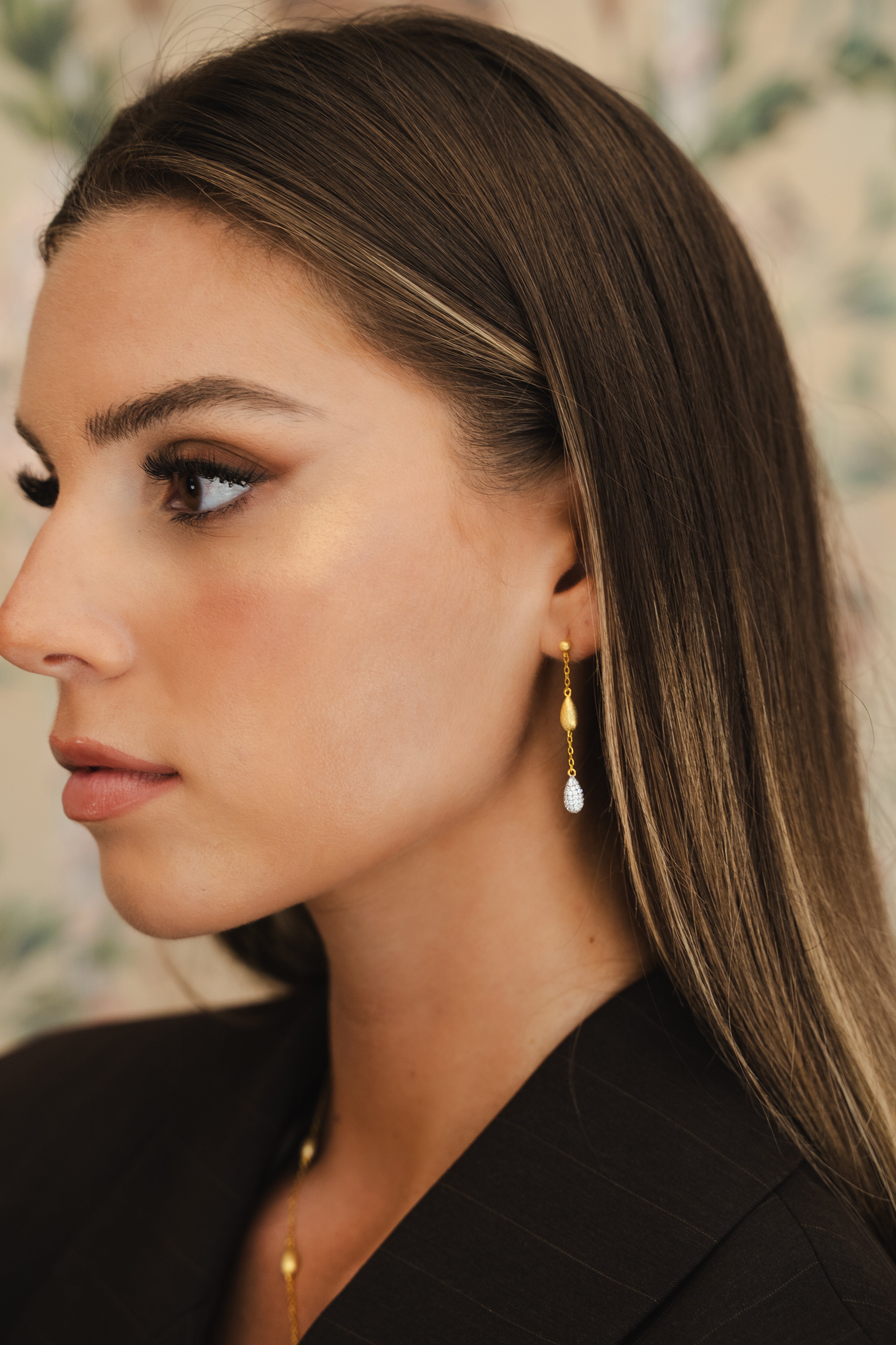 BOUCLE D'OREILLE SOLAIRE PENDANTE