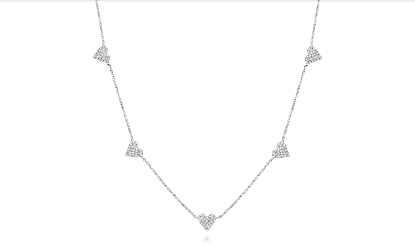 RAS DE COU 5 COEUR EN DIAMANT