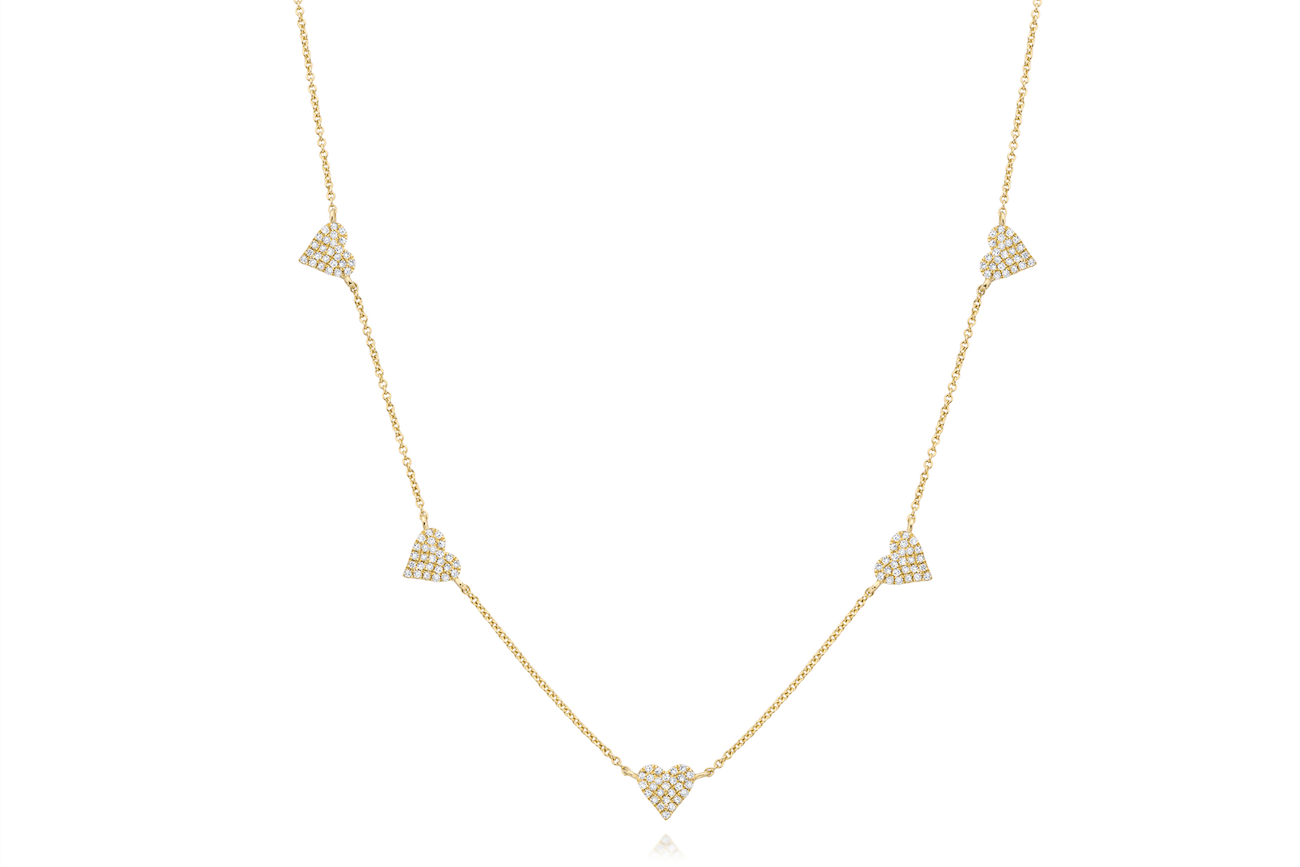 RAS DE COU 5 COEUR EN DIAMANT