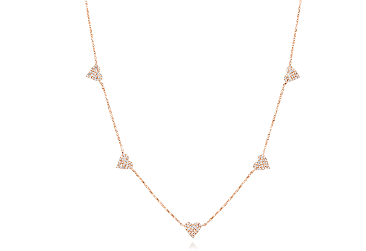 RAS DE COU 5 COEUR EN DIAMANT