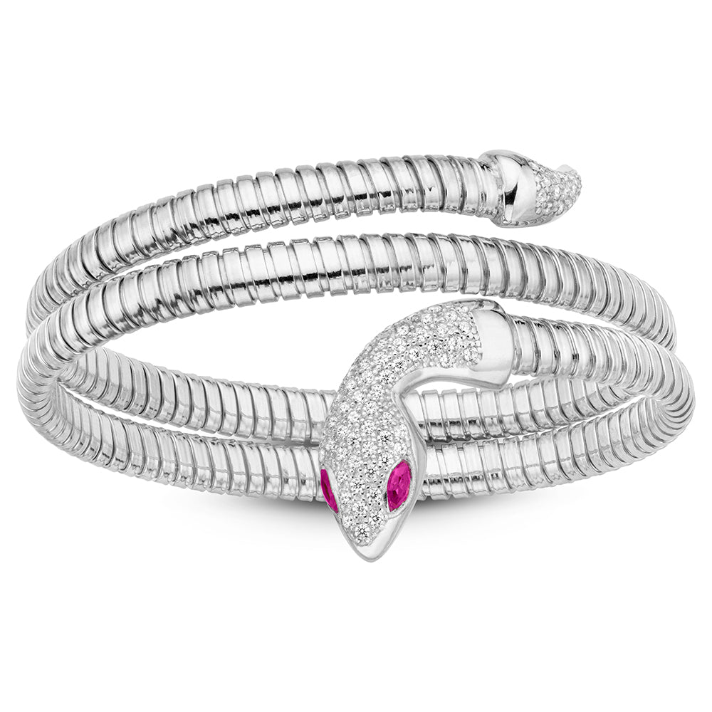 BRACELET DOUBLE SERPENT JAUNE