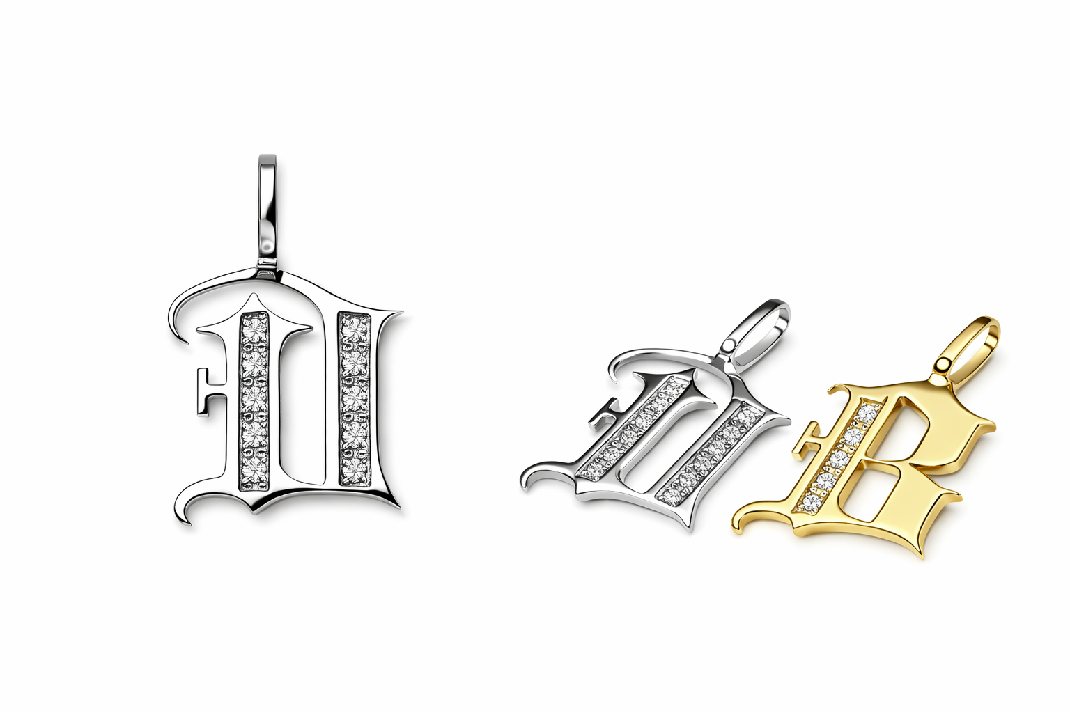 LETTRE GOTHIQUE EN ARGENT 925