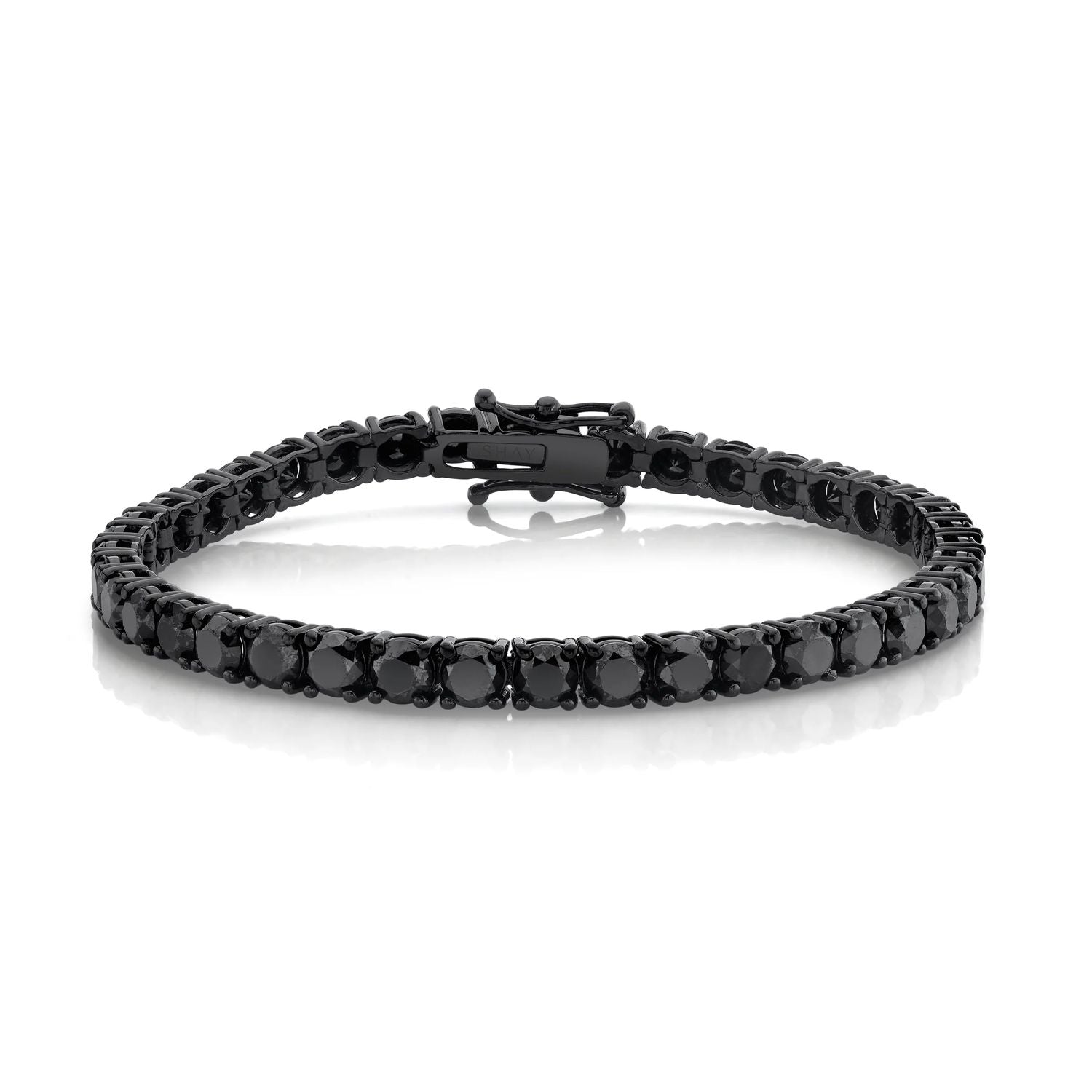 RIVIÈRE DIAMANTS NOIR SUR NOIR 3MM