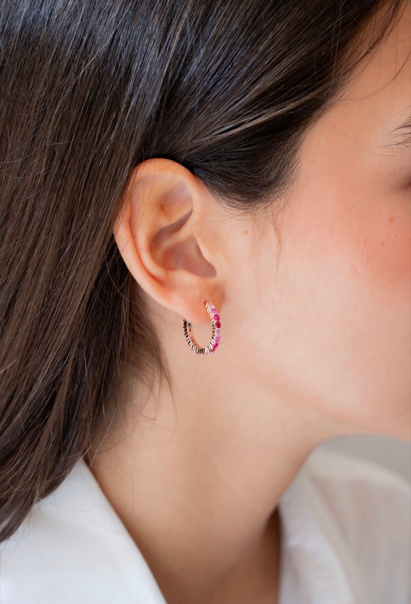 Boucles d’oreilles Ariel rose