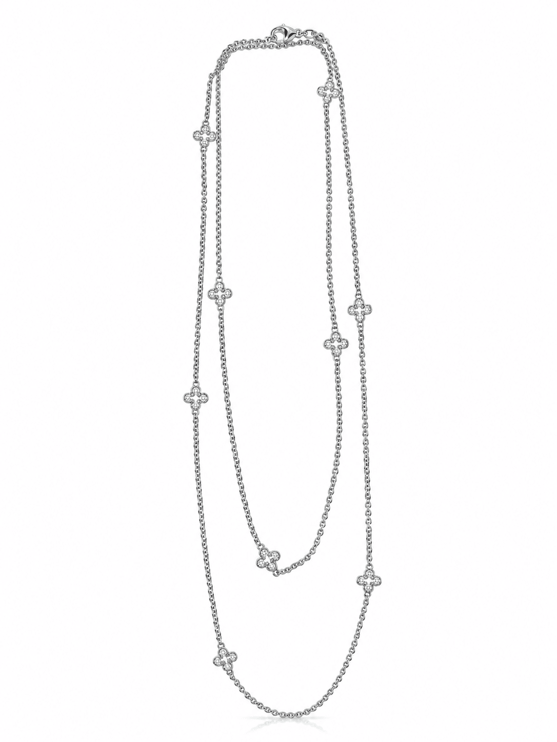 Sautoir trèfles Argent