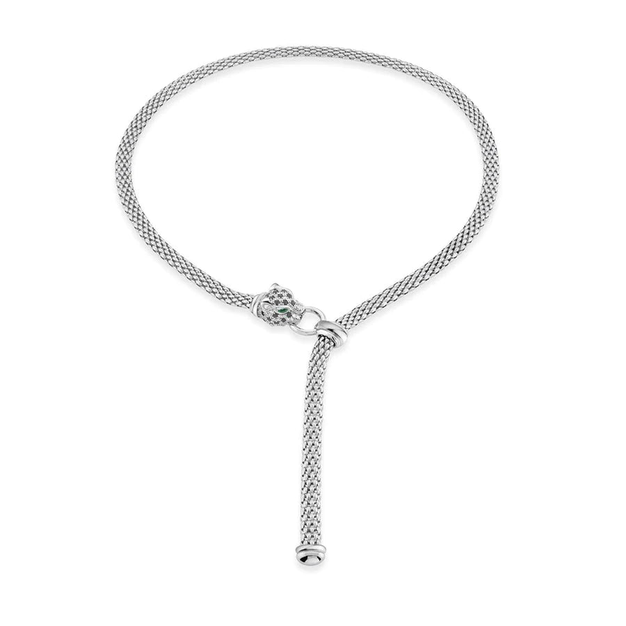 PANTHÈRE PLAQUÉ OR BLANC