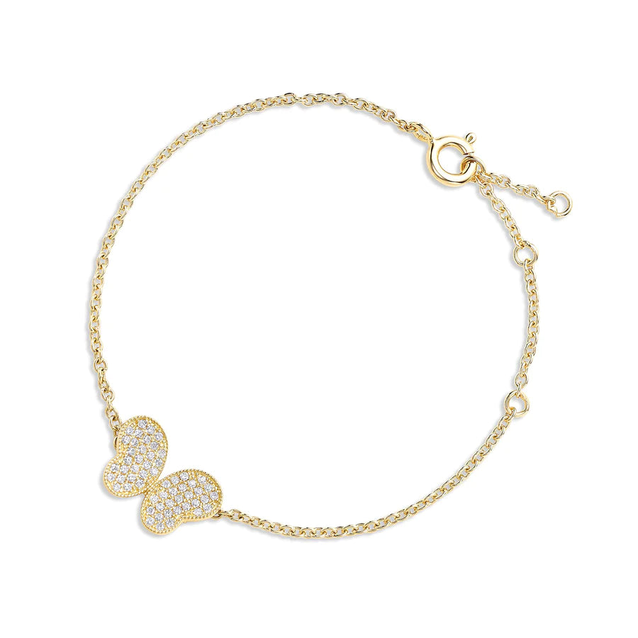 BRACELET BUTTERFLY OR JAUNE