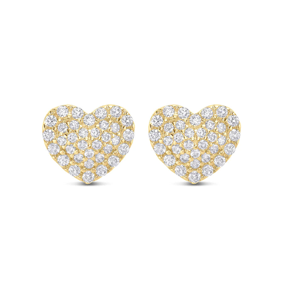 COEUR ZIRCON PLAQUÉ OR JAUNE