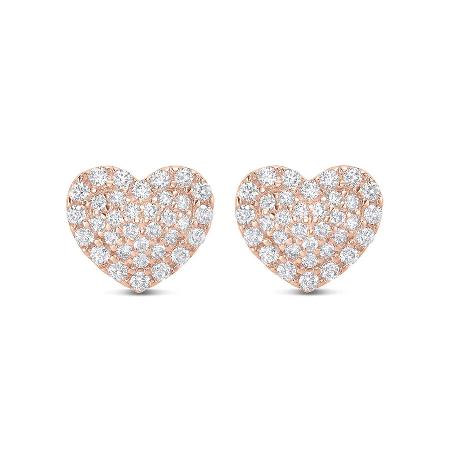 COEUR ZIRCON PLAQUÉ OR ROSE
