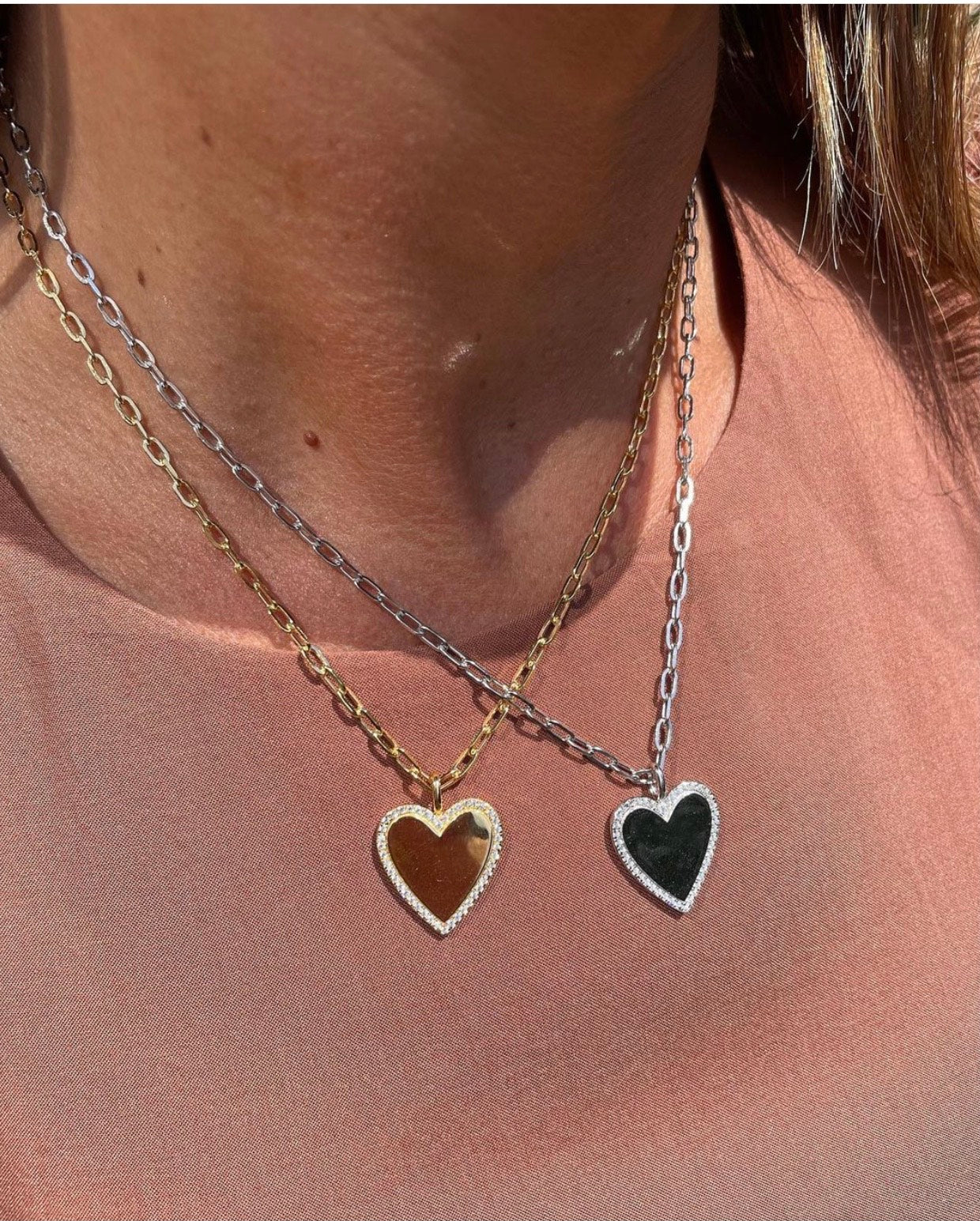 COLLIER "MON AMOUR" CŒUR PLAQUÉ OR