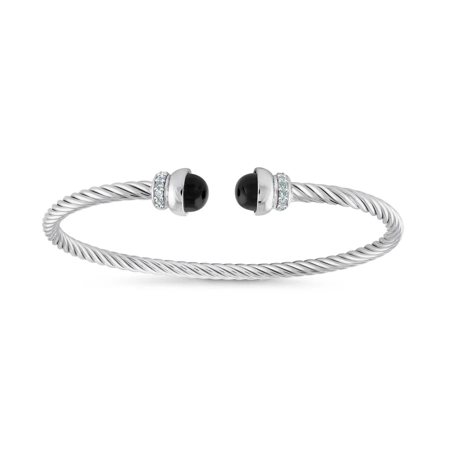 BRACELET BLACK TWIST BLANC