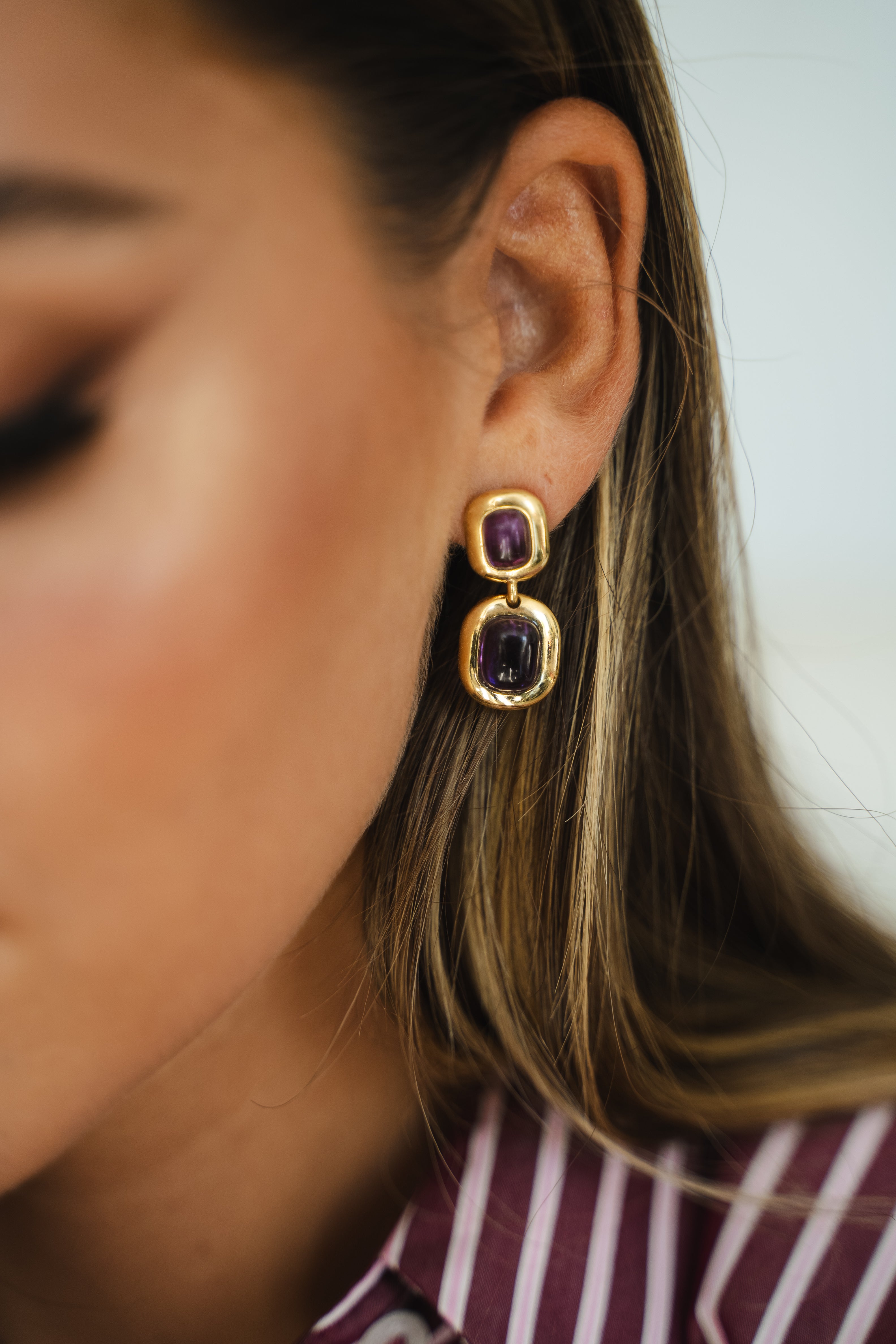 BOUCLE D'OREILLE DOUBLE LUNA