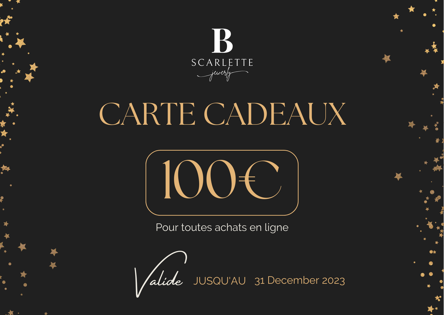 CARTE CADEAUX 100€