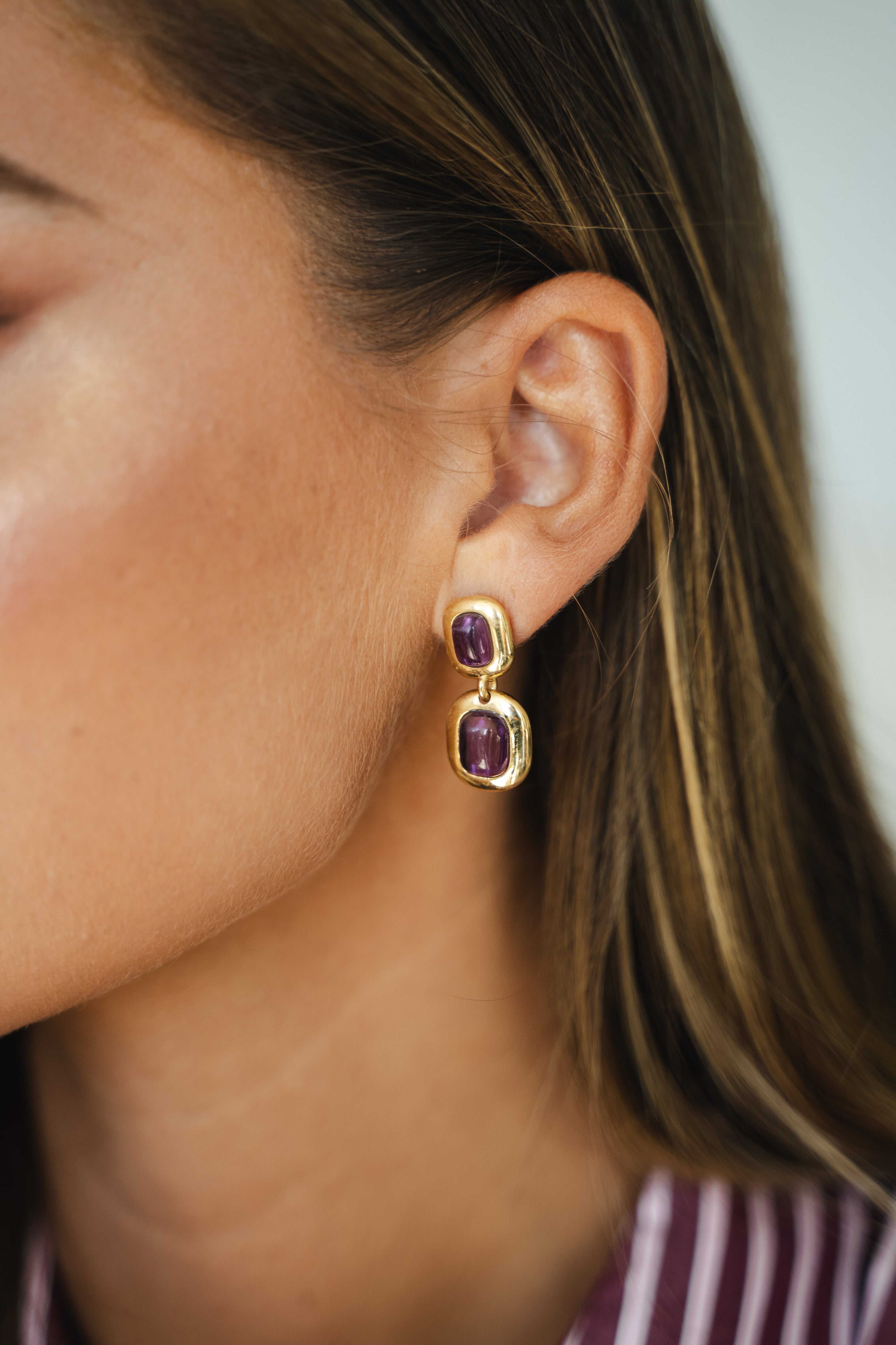BOUCLE D'OREILLE DOUBLE LUNA