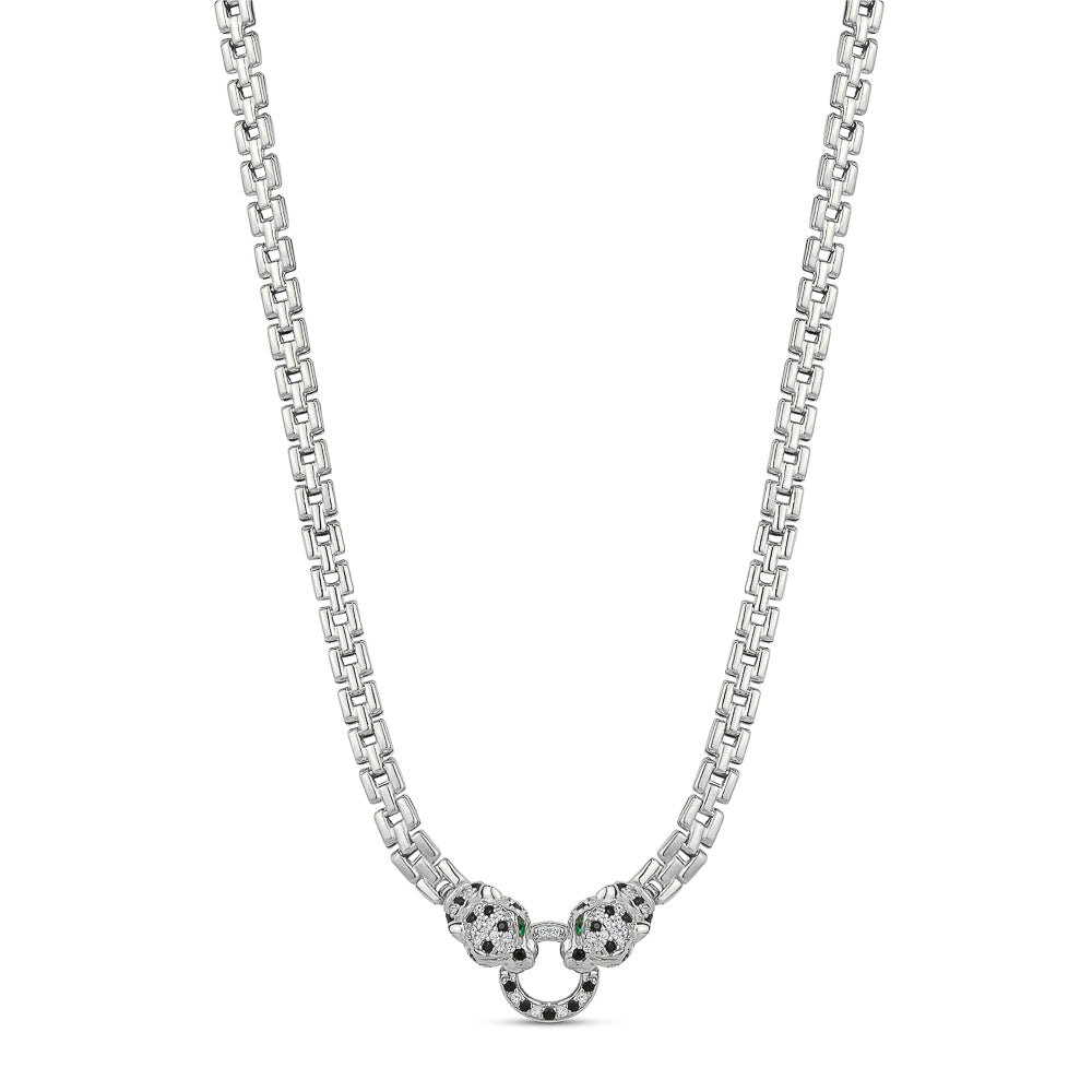 COLLIER DOUBLE LÉOPARD