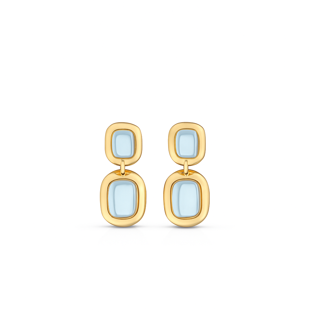 BOUCLE D'OREILLE DOUBLE LUNA