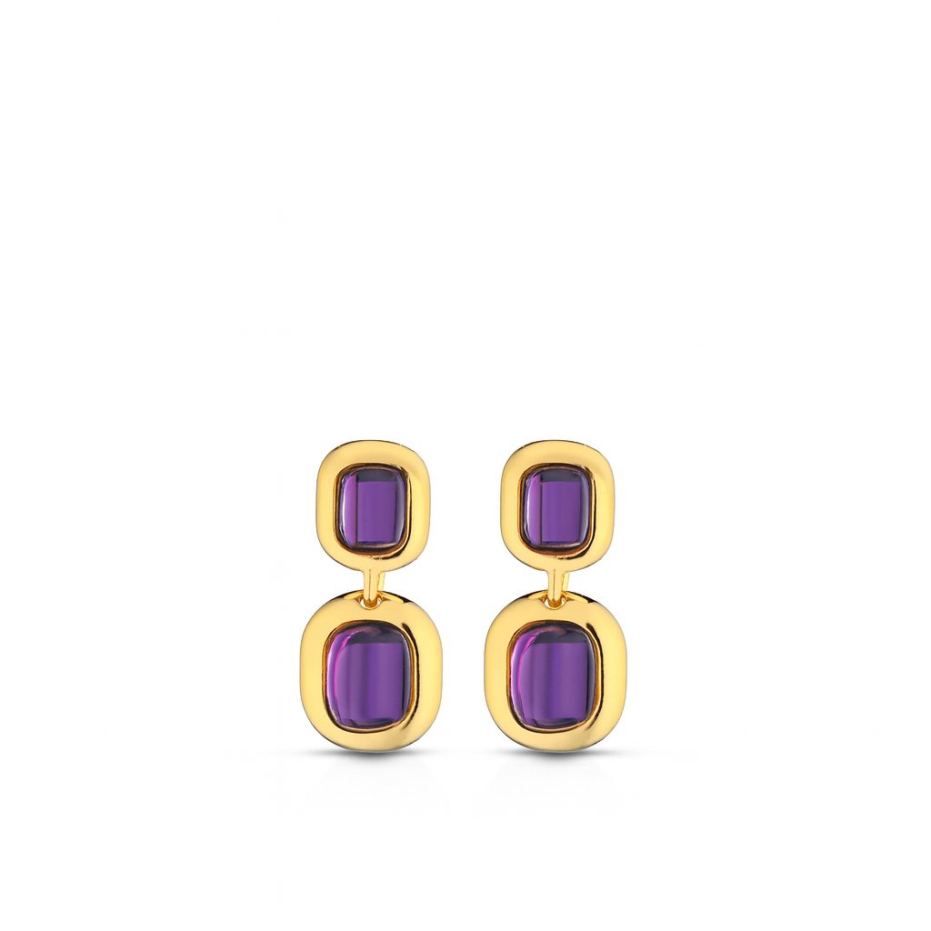BOUCLE D'OREILLE DOUBLE LUNA