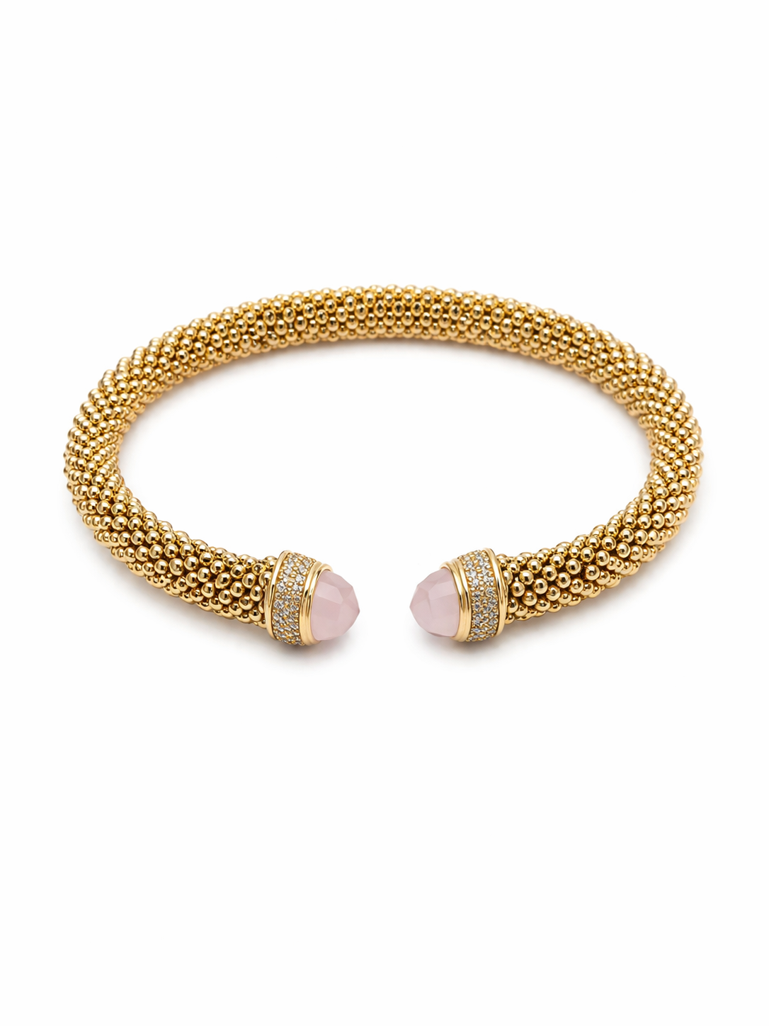 BRACELET FABULOUS MAILLE ROSE QUARTZ
