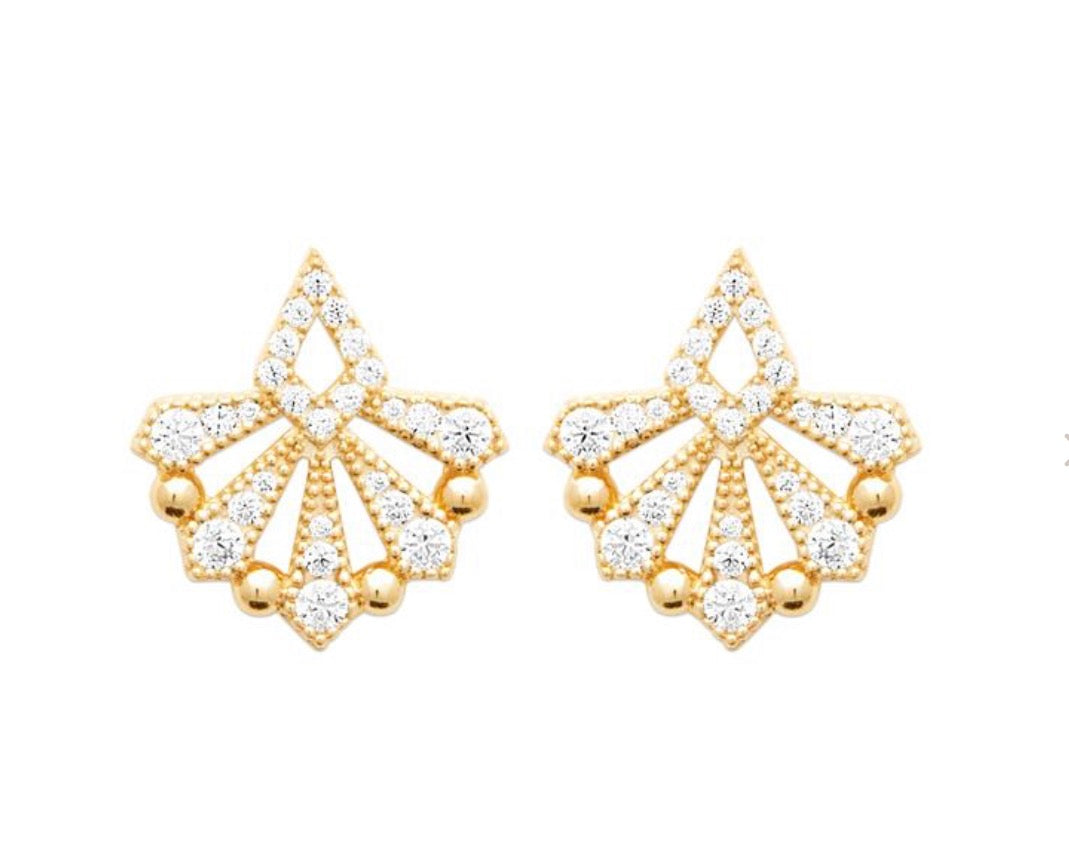 Boucles d’oreilles éclipse jaune