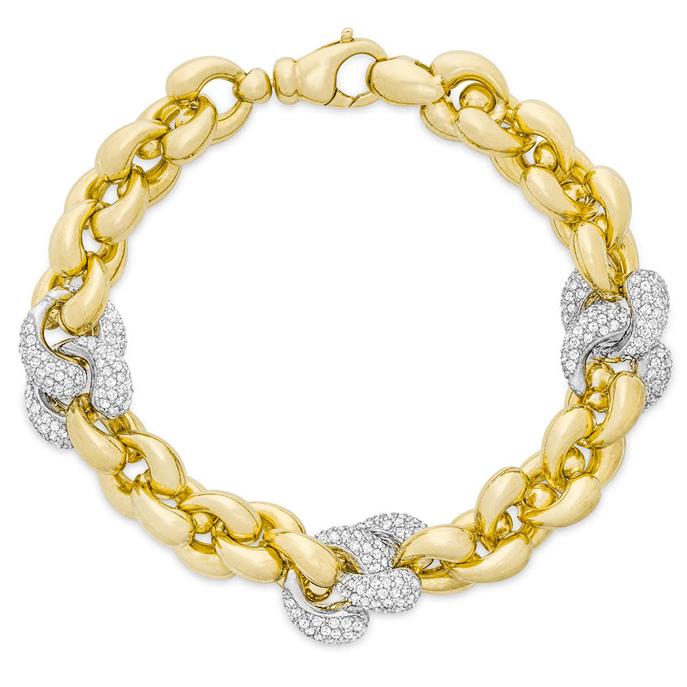 GROSSE MAILLE CŒUR ET DIAMANT