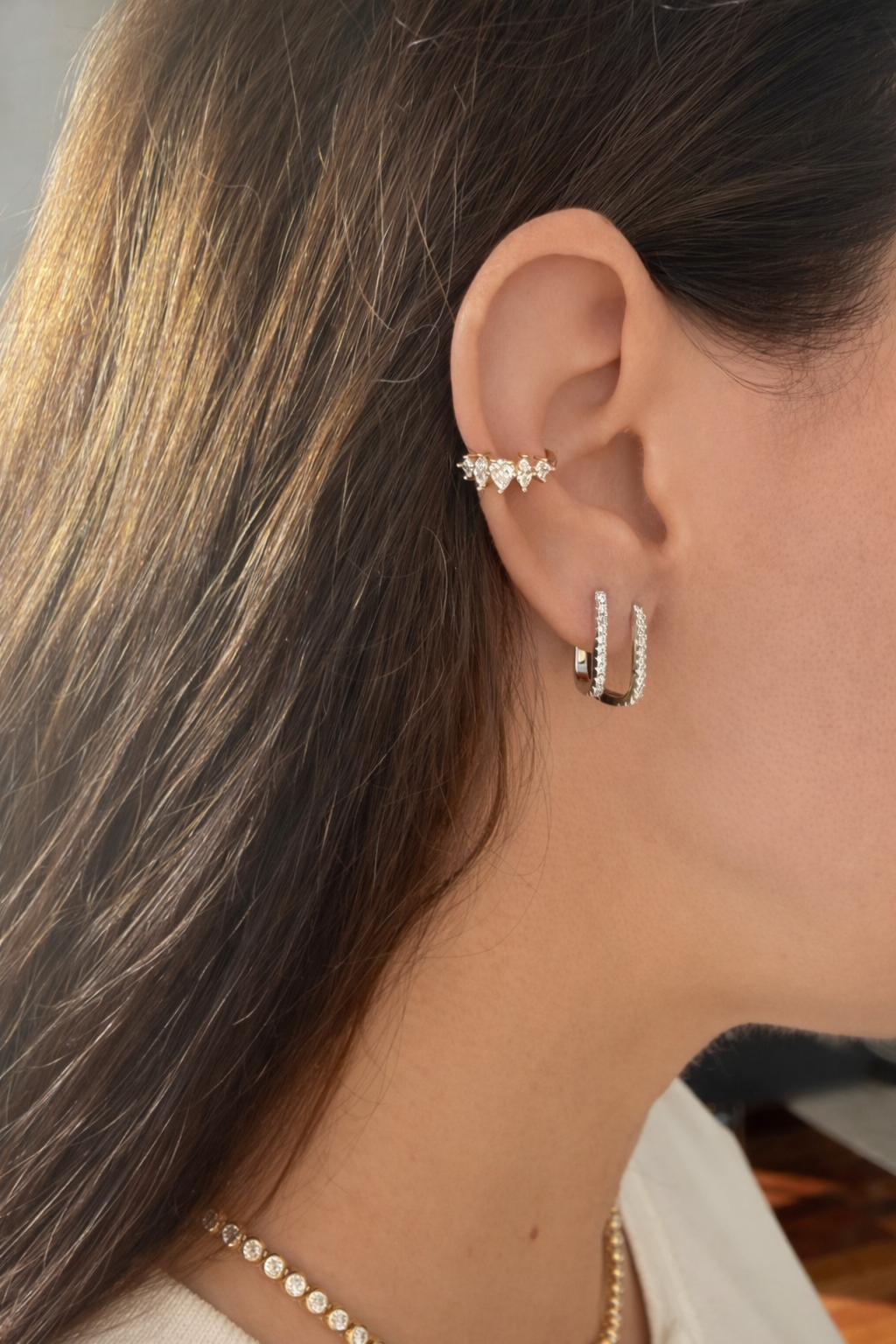 Ear Cuff Trendy Diamond