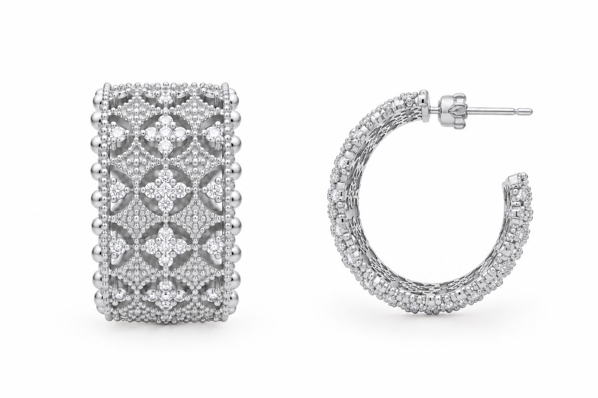 Boucle d’oreille dentelle