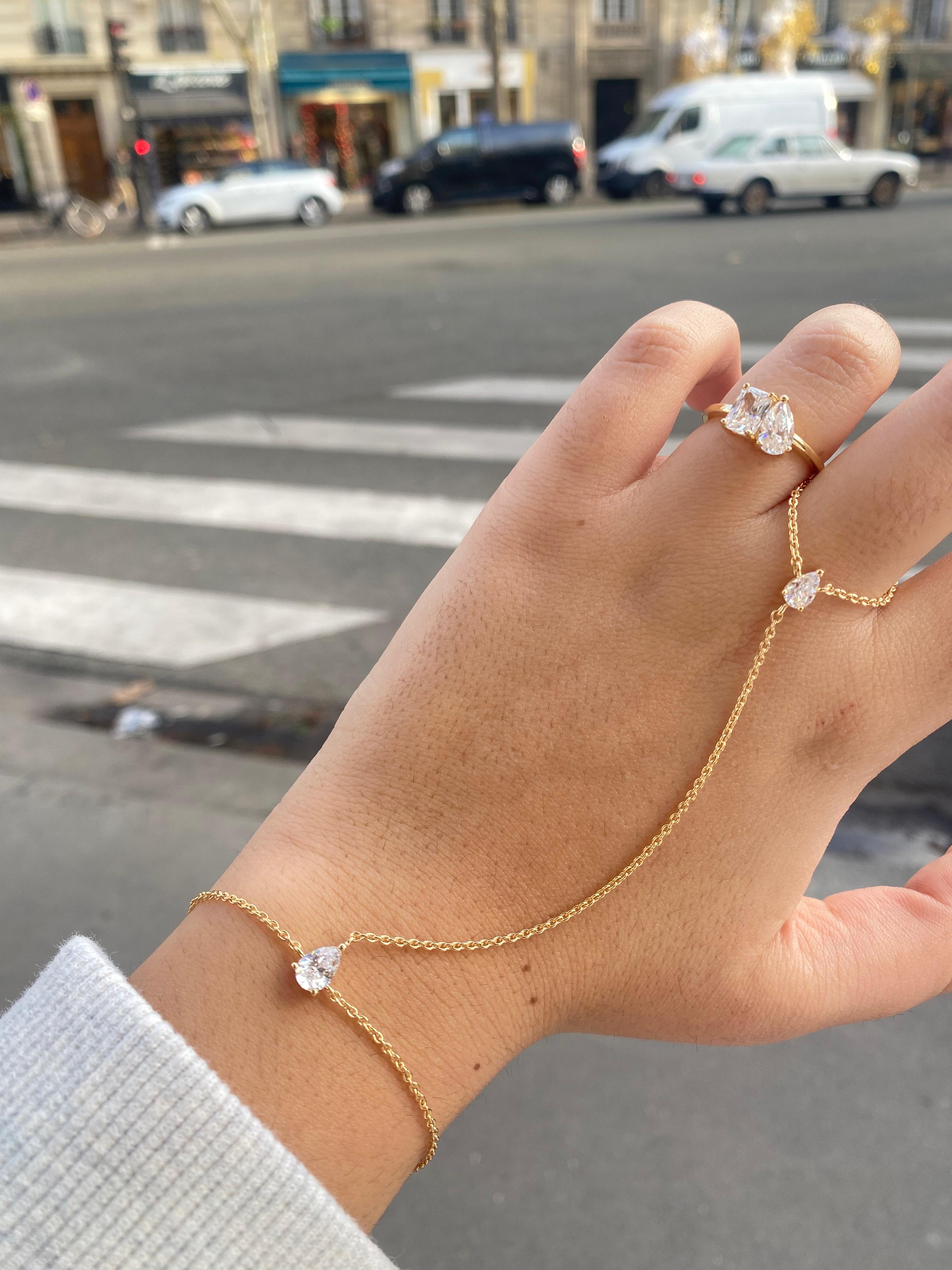 BIJOUX MAIN DOUBLE POIRE